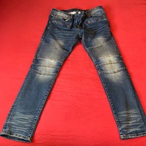 Men’s embellish biker jeans